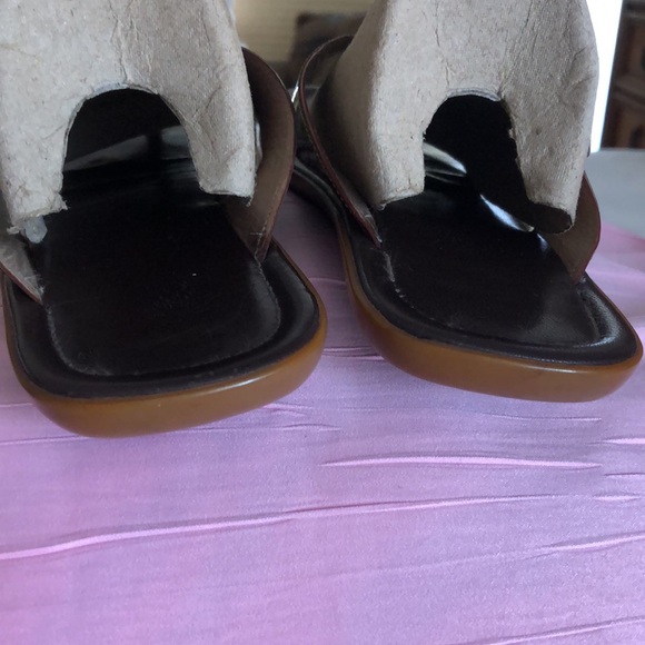 Louis Vuitton Authentic ladies sandals! Dust Bag! Vintage! brown/tan! 37 1/2 - Picture 8 of 15